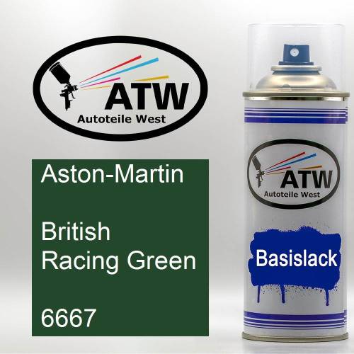 Aston-Martin, British Racing Green, 6667: 400ml Sprühdose, von ATW Autoteile West.